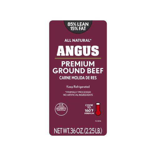 85% Lean / 15% Fat Angus Premium Ground Beef, 2.25 lb Tray, Fresh, All Natural* - Image 4