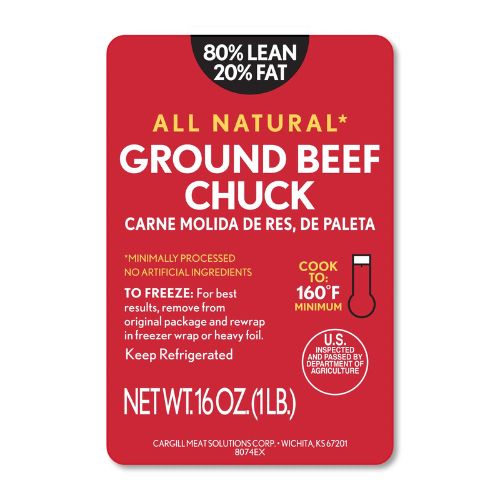 80% Lean / 20% Fat Ground Beef Chuck, 1 lb Tray, Fresh, All Natural - Image 4