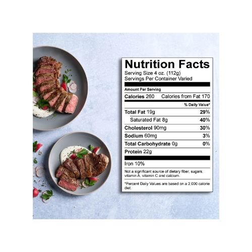 New York Strip Steak, Choice Angus Beef, 2 per Tray, 1.25 - 1.90 lb 5