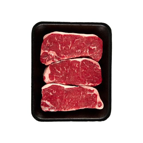 New York Strip Steak, Choice Angus Beef, 3 Per Tray, Family Pack, 1.53 - 3.33 lb - Image 2