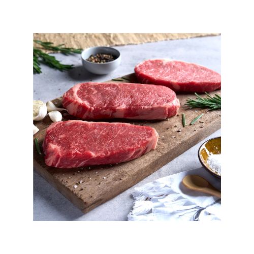 New York Strip Steak, Choice Angus Beef, 3 Per Tray, Family Pack, 1.53 - 3.33 lb - Image 3