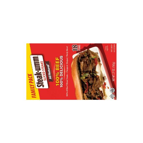 Steak-umm Sliced Steaks All-Natural 100% Beef, 27oz 18 Count Family Twin Pack (Frozen) - Image 9