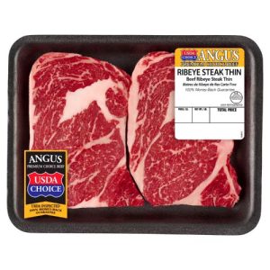 Thin Ribeye Steak Choice Angus Beef