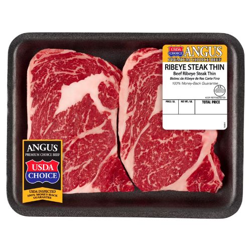 Thin Ribeye Steak Choice Angus Beef