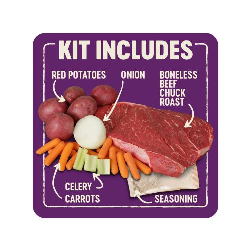 Tyson Slow Cooker Kit, Beef Chuck Roast with Vegetables & Seasoning, Boneless, Family Size - Image 5