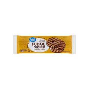Great Value Fudge Striped Shortbread Cookies, 11.5 oz
