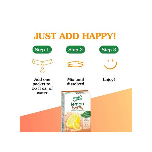 (6 Packets) True Lemon Iced Tea Stevia Sweetened, On-The-Go, Caffeinated Powdered Drink Mix - Image 4