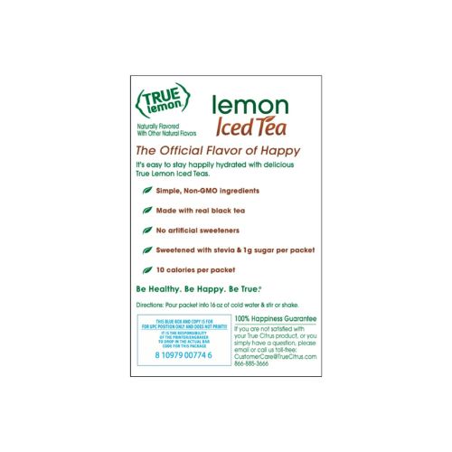 (6 Packets) True Lemon Iced Tea Stevia Sweetened, On-The-Go, Caffeinated Powdered Drink Mix - Image 6