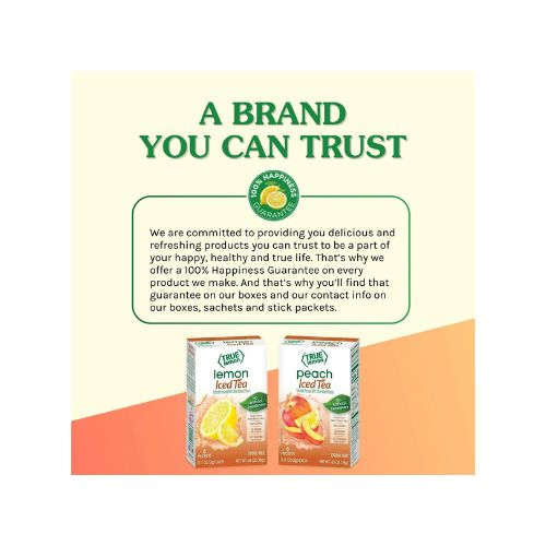 (6 Packets) True Lemon Iced Tea Stevia Sweetened, On-The-Go, Caffeinated Powdered Drink Mix - Image 12