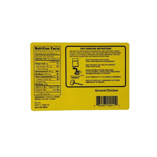 All Natural Ground Chicken 96% Lean, 1 lb, 23g Protein per 4oz Serving, Ground Skinless Chicken - Image 5