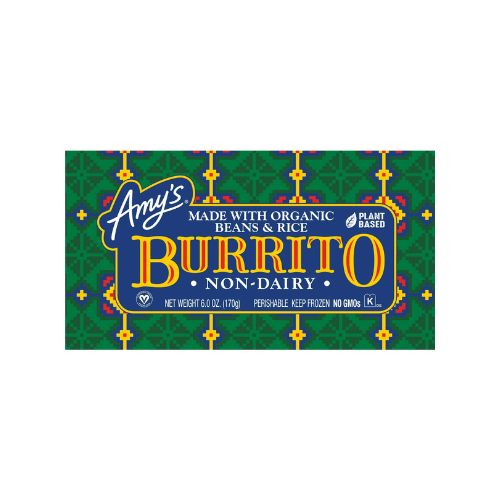 Amy's Frozen Meals, Bean and Rice Burrito, Microwave Meals, 6 oz - Image 3