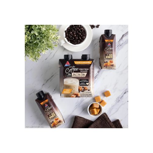 Atkins Protein Shake, Iced Coffee Café Caramel, Keto Friendly, 15g Protein, Caffeinated, 4 Count - Image 3