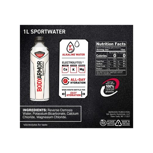 BODYARMOR SportWater Electrolyte Sports Drink, 1 Liter Bottle - Image 6
