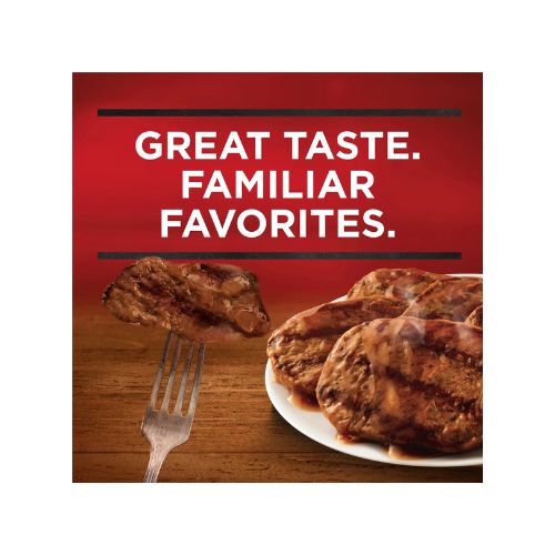 Banquet Family Size Salisbury Steaks and Brown Gravy, Frozen Meal, 27 oz. - Image 4