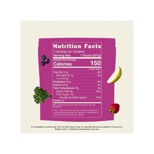 Campoverde 4 Packs Frozen Fruit & Veggie Smoothie Mix, Acai Energizing Power, 32 oz - Image 5