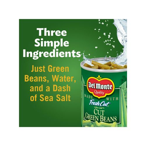 Del Monte Fresh Cut Green Beans, Canned Vegetables, 14.5 oz Can (Pack of 4) - Image 3