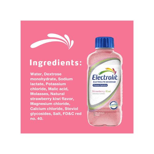 Electrolit Electrolyte Drink, Strawberry Kiwi, 21.0 oz Bottle - Image 3