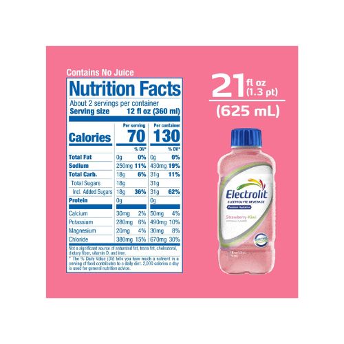 Electrolit Electrolyte Drink, Strawberry Kiwi, 21.0 oz Bottle - Image 5