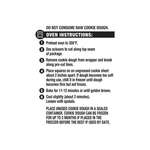 Great Value Ready to Bake Regular Chocolate Chip Cookie Dough, 16.5 oz, Shellfish Free - Image 5