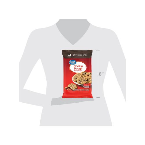 Great Value Ready to Bake Regular Chocolate Chip Cookie Dough, 16.5 oz, Shellfish Free - Image 8