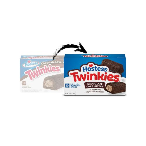 Hostess Twinkies Chocolate Lovers Snack Cakes, Chocolate Sponge Cake with Chocolate Flavored Filling, 13.58 oz Box (10 Ct.) - Image 3