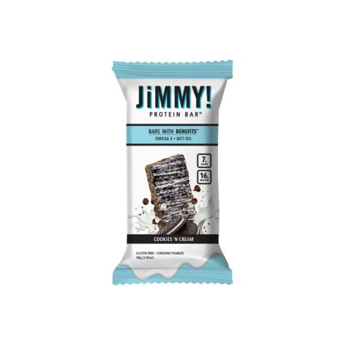 JiMMYBAR! Wake & Focus Protein Bar Cookies 'N Cream, 4 Pack - Image 2