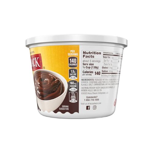 Kozy Shack Chocolate Pudding, Gluten Free Dessert, 22 oz Tub - Image 2