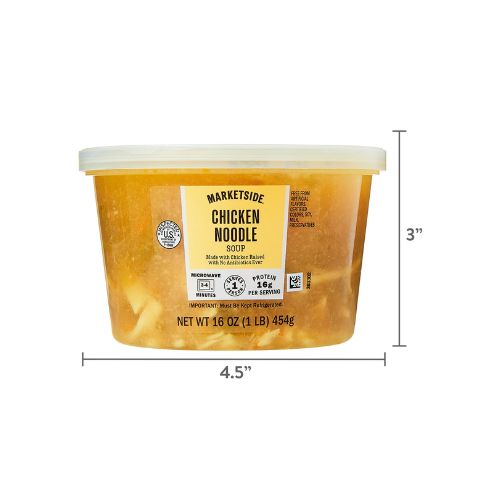 Marketside Chicken Noodle Soup, Fresh Deli Soup, 16 oz Cup - Image 3