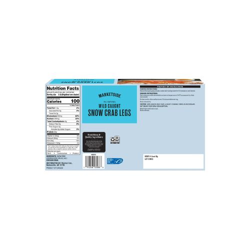 Marketside Frozen Cooked Snow Crab Legs, 1.5 lb Box, Contains Shellfish - Image 3