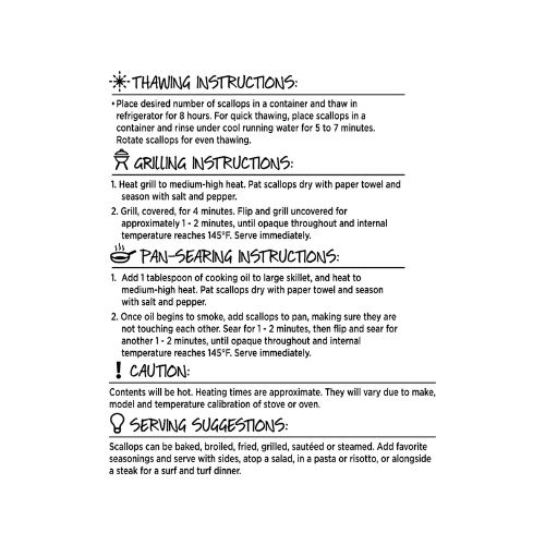 Marketside Frozen Wild Caught Sea Scallops, 1 lb. Plastic Bag 16 Pieces - Image 2