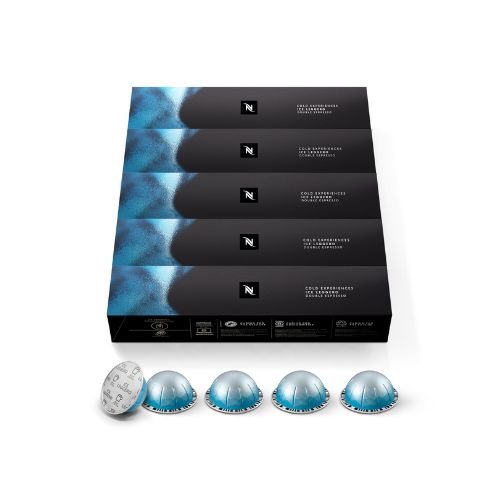 Nespresso Capsules Vertuo, Ice Leggero, 50-Count Double Espresso Coffee Pods