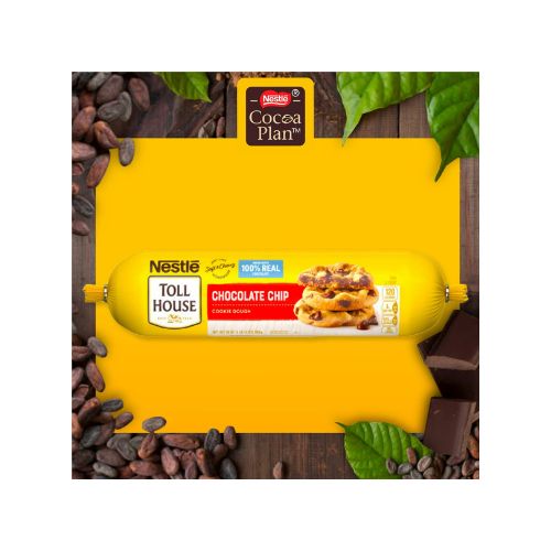 Nestle Toll House Chocolate Chip Cookie Dough, Makes 30 Cookies for Holiday Baking, 1 Tube, 30 oz - Image 6
