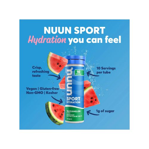 Nuun Sport Electrolytes Hydration Drink Mix Tablets, Watermelon, 10 Count Tube - Image 4
