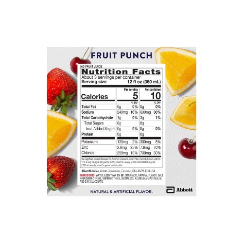 Pedialyte Electrolyte Water With Zero Sugar, Fruit Punch, 1 Liter - Image 5