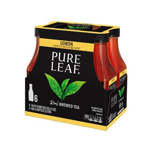 Pure Leaf Lemon Black Iced Tea, Bottled Tea Drink, 16.9 fl oz, 6 Pack - Image 6