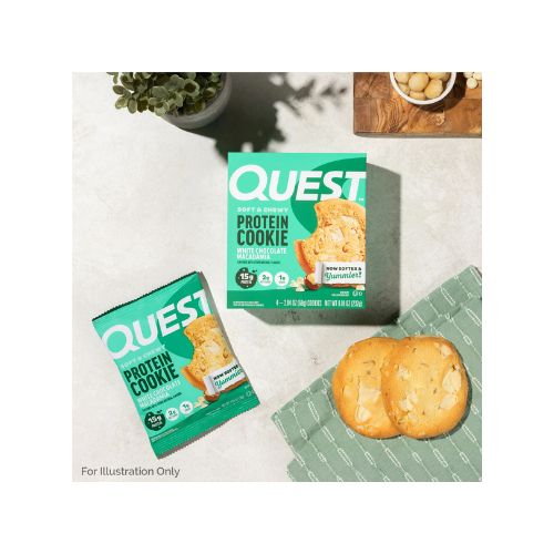 Quest Nutrition, 15g Protein Soft Cookie, White Chocolate Macadamia Flavor, High Protein, Low Carb, 4 Count - Image 5