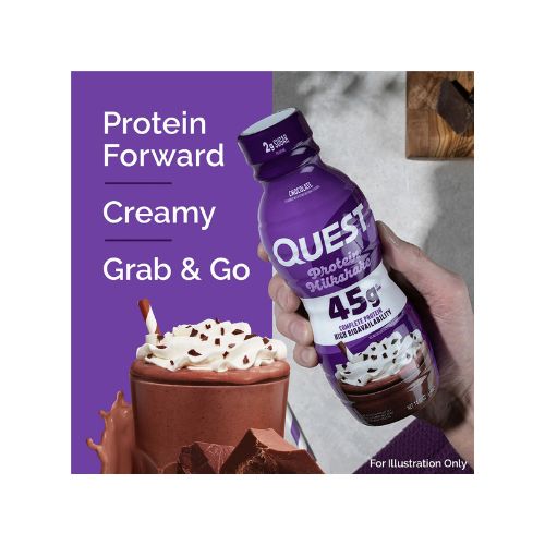 Quest Nutrition, 45g High Protein Chocolate Milkshake 14oz Ready to Drink, 1 Count - Image 4
