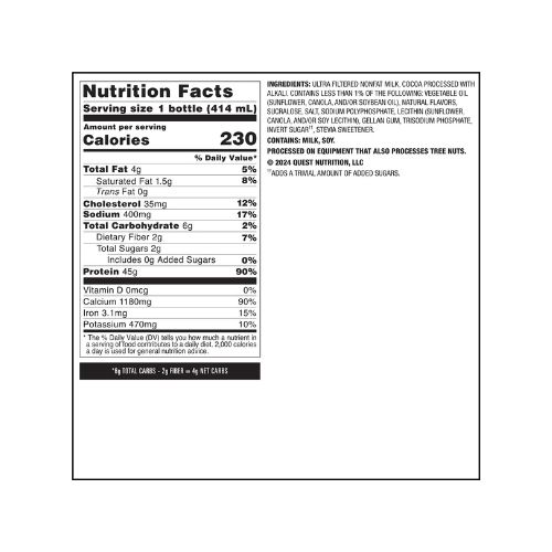 Quest Nutrition, 45g High Protein Chocolate Milkshake 14oz Ready to Drink, 1 Count - Image 8