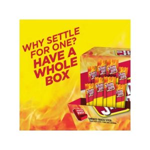 Slim Jim Smoked Meat Sticks, Original Flavor, 6g Protein Per Serving, Snack Size, Stocking Stuffer, 0.28 oz. (46 Count)