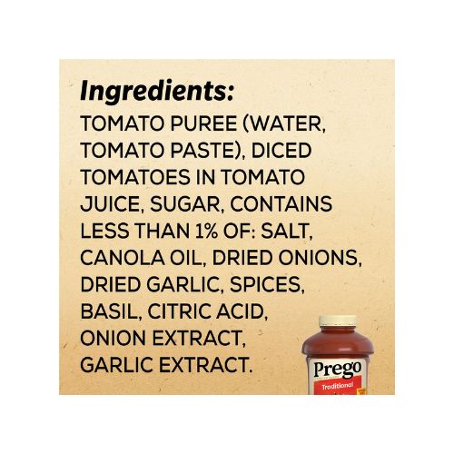 Prego Traditional Pasta Sauce, 67 oz Jar - Image 3